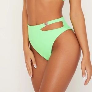NWT Meshki Maleah High Waisted Cut Out Bikini Bottom. Size small.